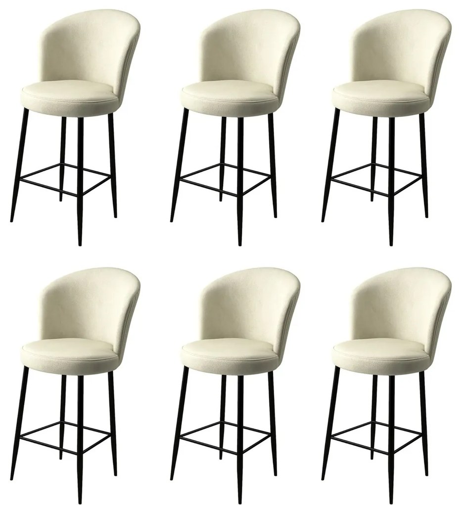 Set de scaune de bar Fora Cream, 6 buc., 6 buc.