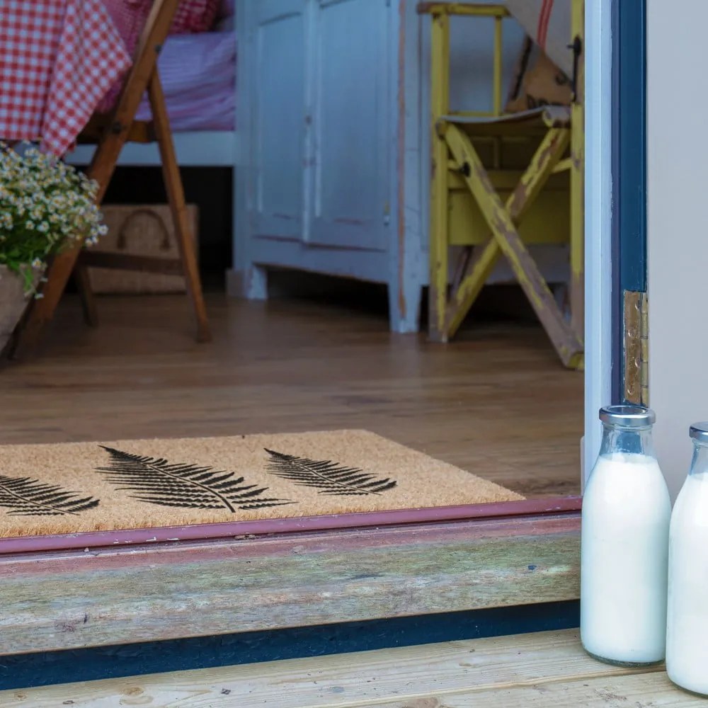 Covoraș de intrare din fibre de nucă de cocos 40x60 cm Fern Leaf – Artsy Doormats