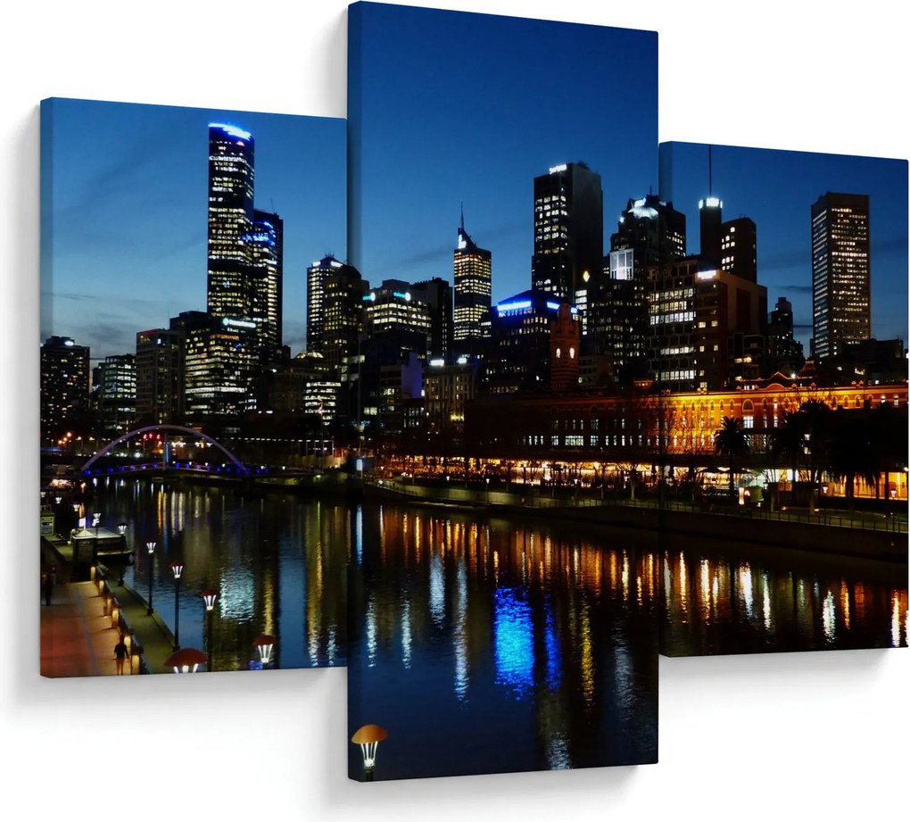 Tablou cu noaptea în Melbourne (90x60 cm)