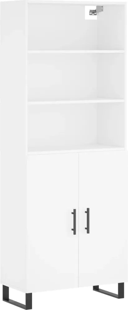 vidaXL Dulap înalt, alb, 69,5x34x180 cm, lemn compozit