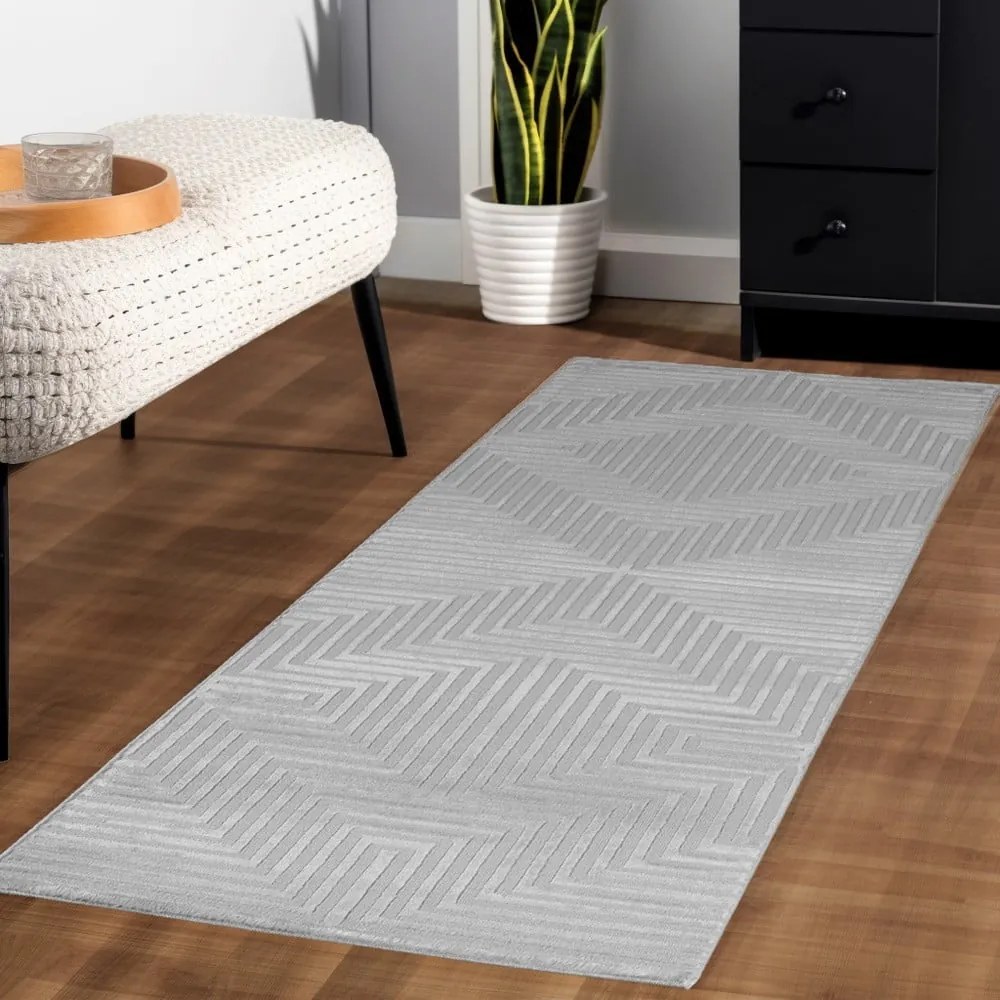 Covor tip traversă gri deschis 80x250 cm Sahara – Ayyildiz Carpets