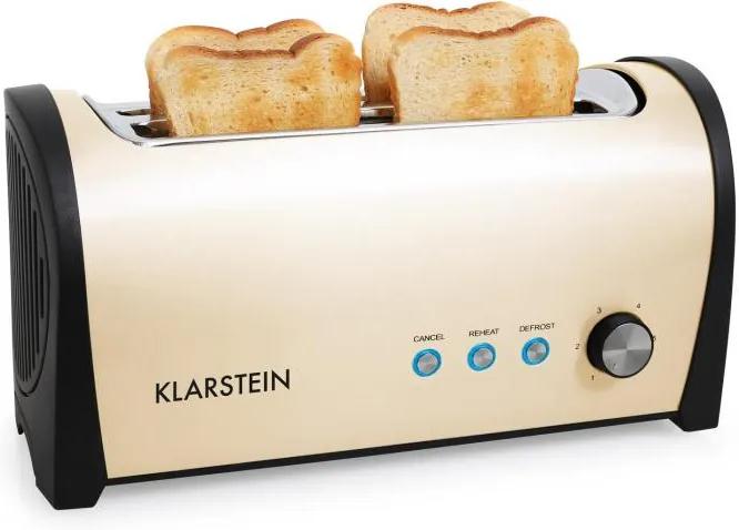 Klarstein Cambridge dublu lung Slot toaster 1400W crem