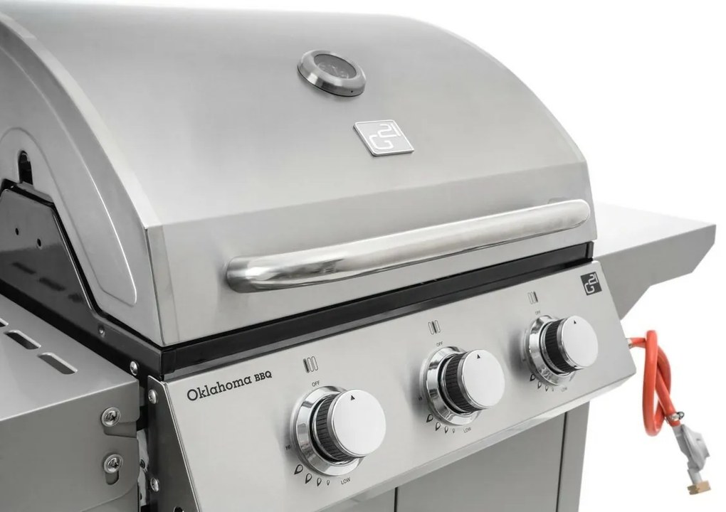 Grătar cu gaz G21 Oklahoma BBQ Premium Line 3arzătoare + reductor gratuit