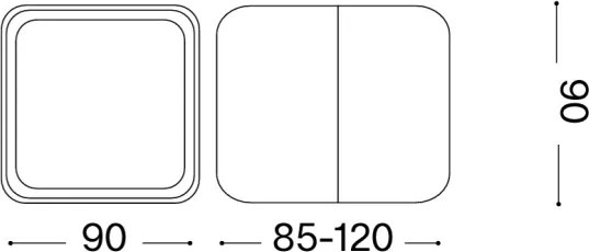 Ideal Lux OMEGA - Aplica LED de exterior 7W, 230V, CRI 90, IP54, alb