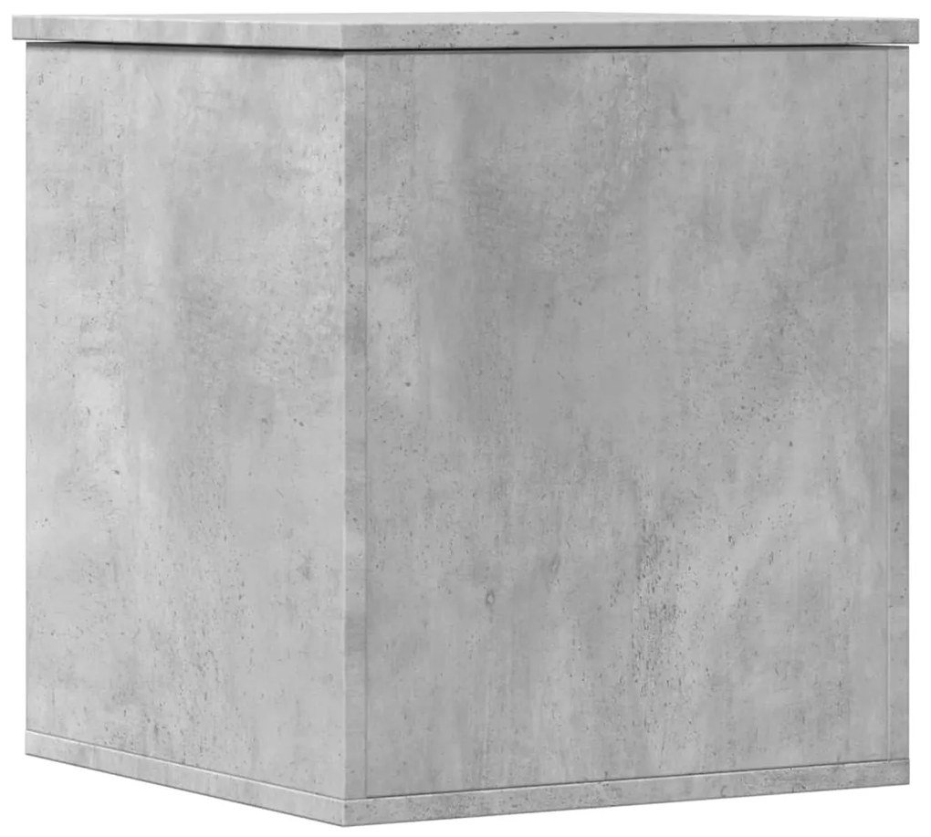 840649 vidaXL Cutie de depozitare, gri beton, 40x42x46 cm, lemn prelucrat