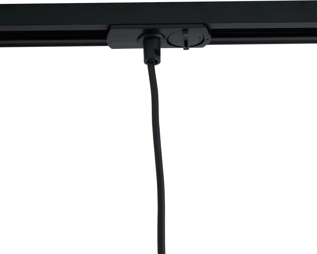 Lampă suspendată modernă bej cu negru pentru sistem de șină monofazat - Iconic Frini