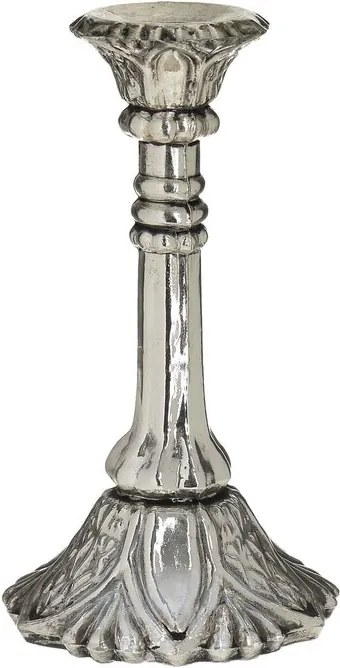 Glare Suport lumanare, Sticla, Argintiu
