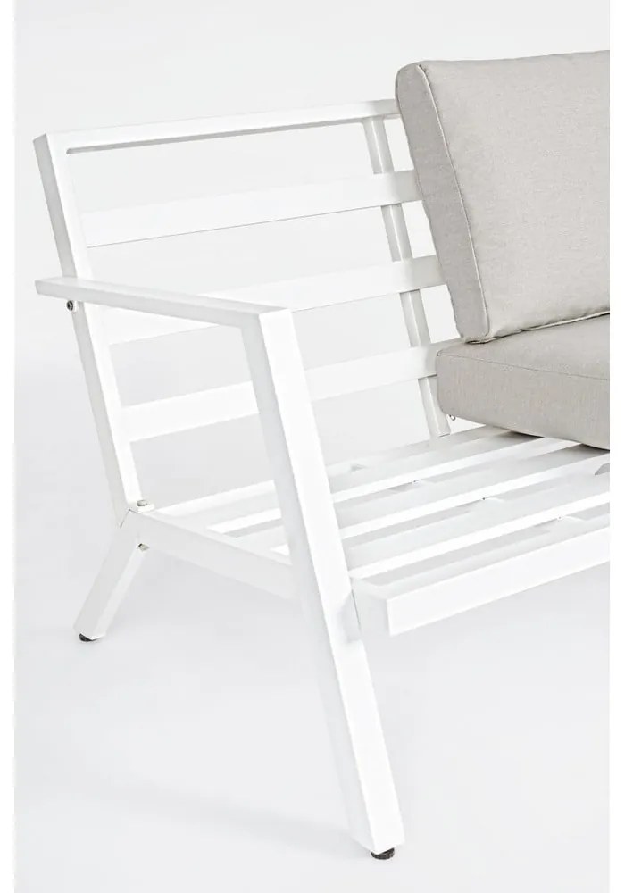 Set mobilier de grădină alb din aluminiu pentru 4 persoane Harley – Bizzotto