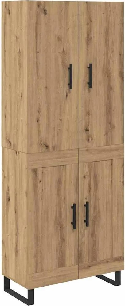 vidaXL Bufet 2 pcs Stejar Artizanal 69,5 x 34 x 180 cm