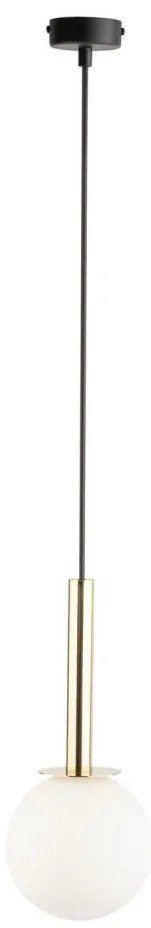 Lustră pe cablu DAISY 1xG9/12W/230V d. 14 cm auriu/negru/alb
