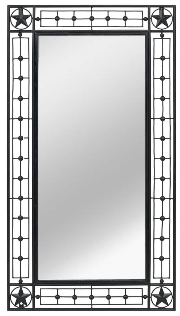 vidaXL Oglindă de perete dreptunghiulară, negru, 60 x 110 cm
