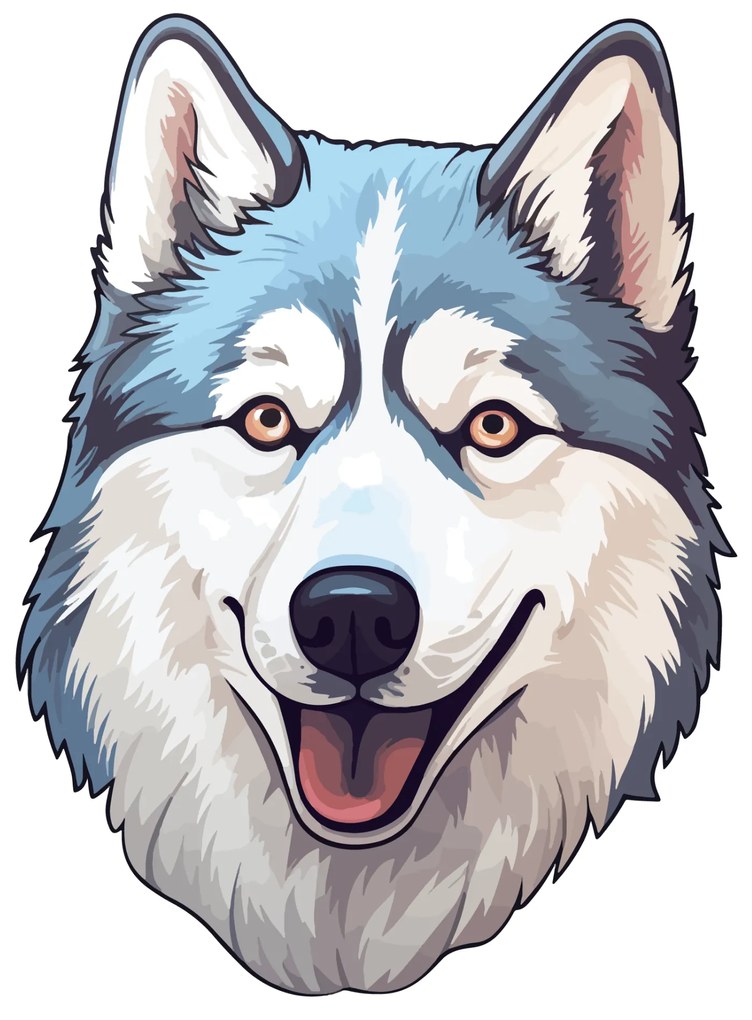 PIPPER. Autocolant Husky mărimea: 60cm