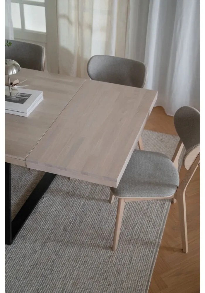 Extensie blat din lemn de stejar lăcuit pentru masa Rowico Brooklyn, mat