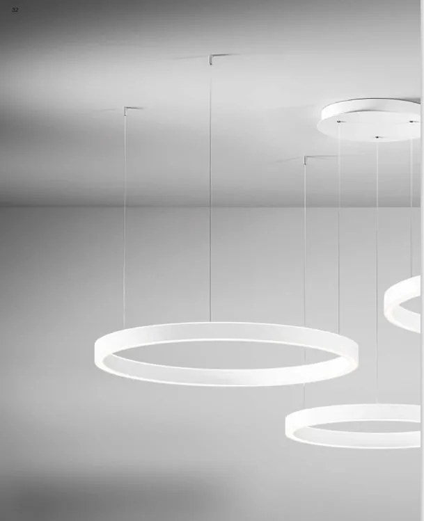 Lustra LED circulara cu 3 inele 80/60/40cm CRISEIDE, alb, negru sau auriu