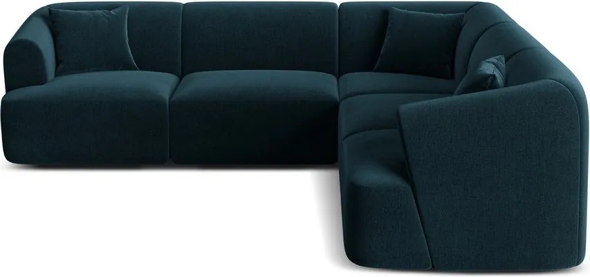 Colțar petrol cu tapițerie din catifea Campi – Cosmopolitan Design