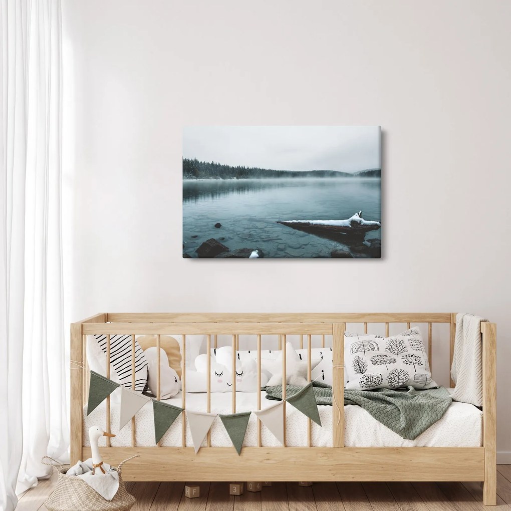 Tablou - lacul nordic înghețat (90x60 cm)