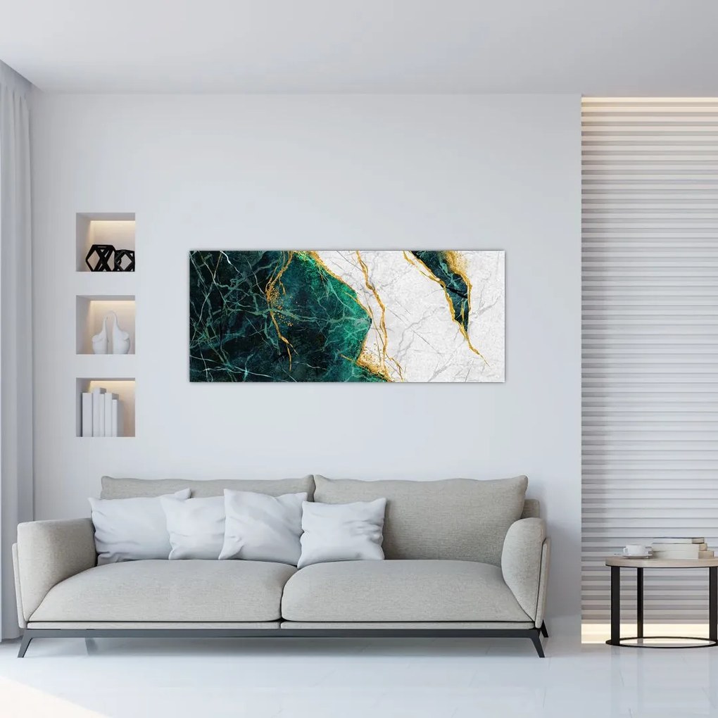Tablou - Marmură turcoaz (120x50 cm)