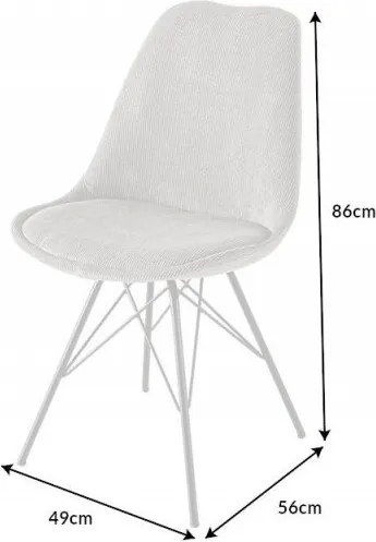 Set 4 scaune moderne Scandinavia catifea gri