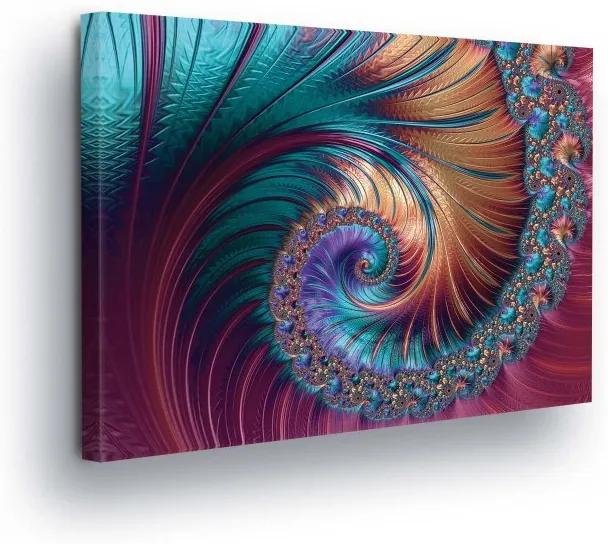 GLIX Tablou - Abstract Swirl in Color Tones 25x35 cm