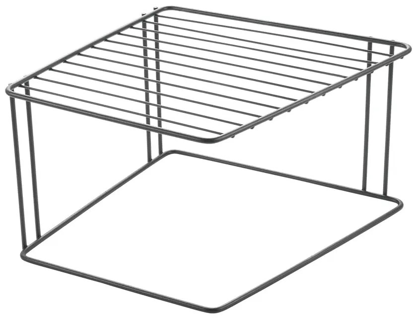Raft suplimentar pentru dulapul de bucătărie Metaltex Boxe Lava, negru