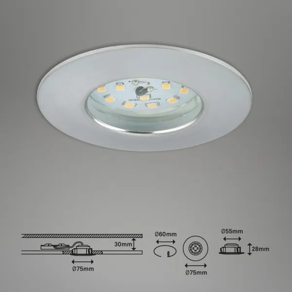 Corp de iluminat LED dimabil pentru baie ATTACH LED/6,5W/230V IP44 Briloner 7295-019