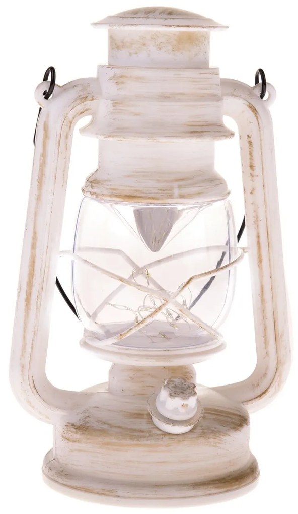 Lanterna cu lumină LED Provence, 14 x 24,5 x 10,5cm, 10 LED, alb cald, plastic