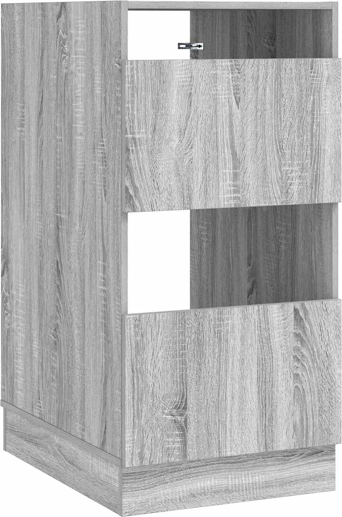 vidaXL Dulap de rufe cu depozitare cu ușă Gri Sonoma Lemn compozit