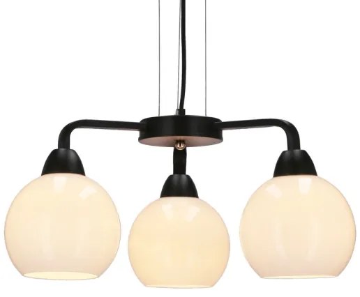 Lustră pe cablu CALDERA 3xE27/60W/230V negru