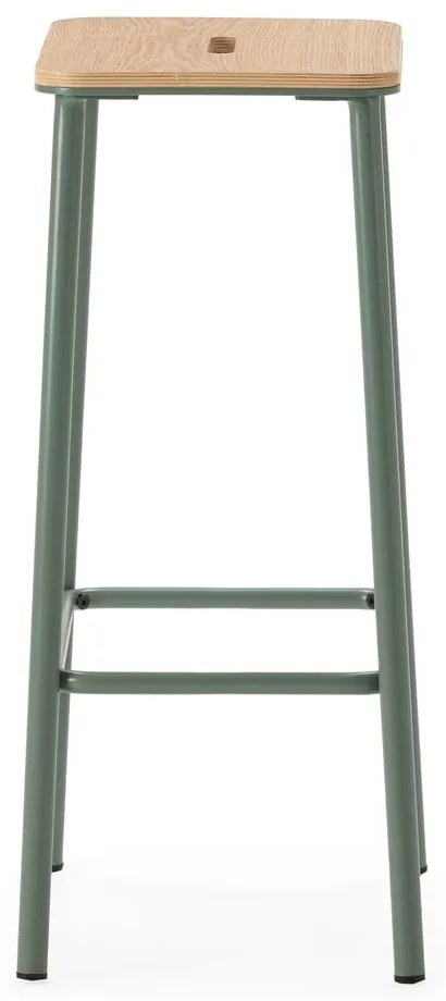 Set de scaune de bar verde 2 buc. (înălțime șezut 65 cm) Abba – Marckeric