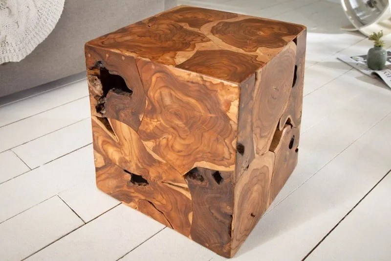 Masuta design unicat Square 40cm Teak