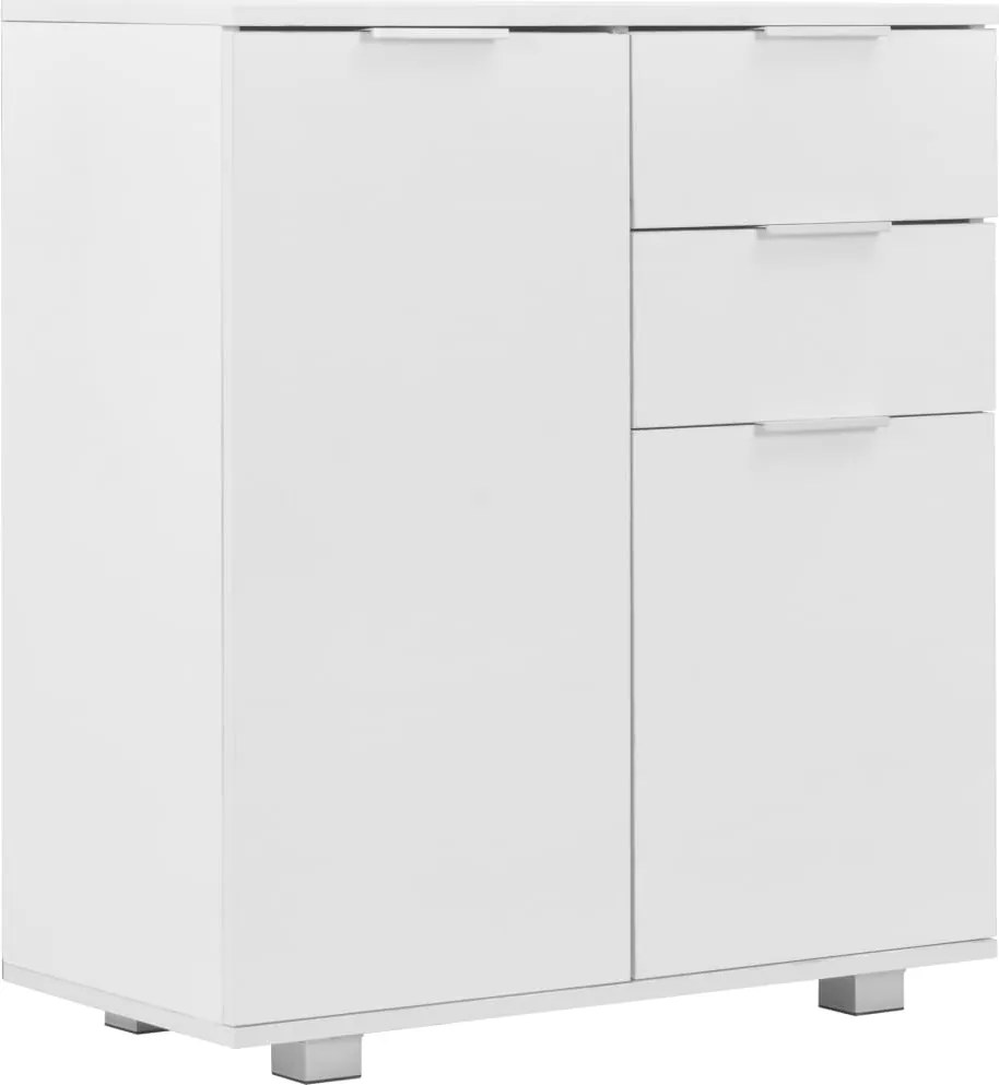 vidaXL Dulap, alb extralucios, 71x35x80 cm, lemn prelucrat