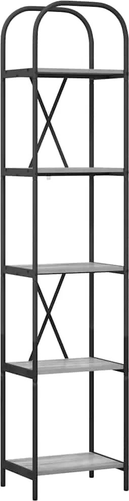 vidaXL Raft pentru cărți Gri Sonoma 40 x 30 x 183 cm Lemn compozit