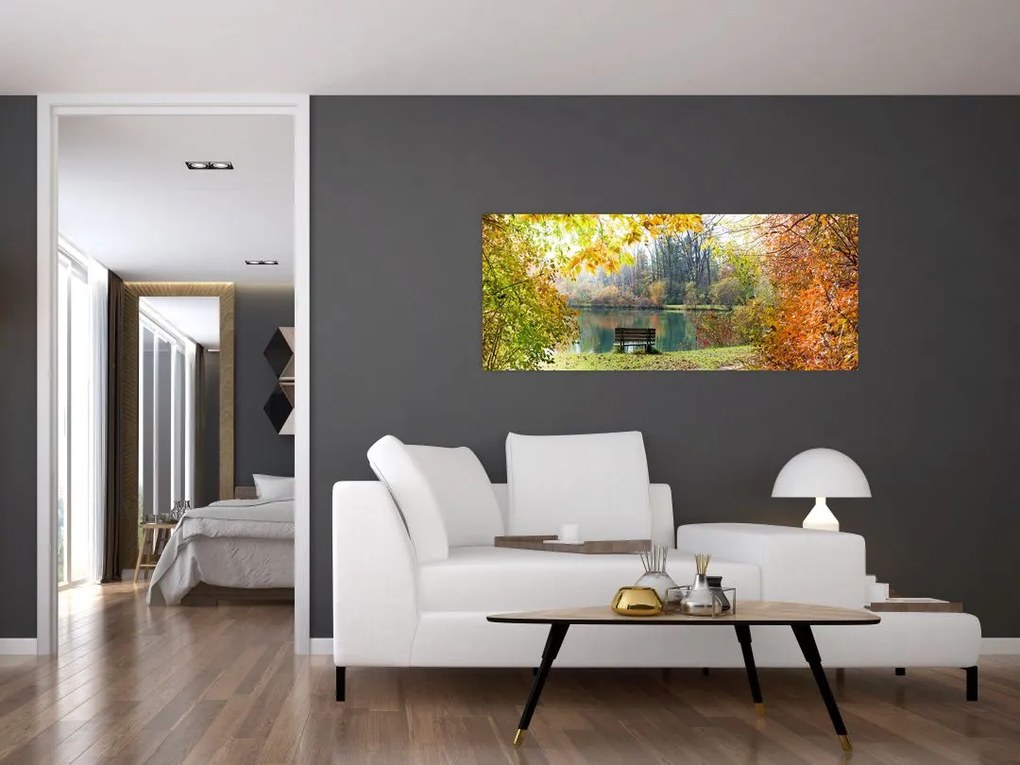 Tablou cu pescărie (120x50 cm)