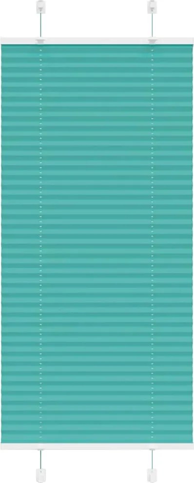 vidaXL Jaluzea plisată verde petrol 65x100 cm Lățime țesătură 64,4 cm