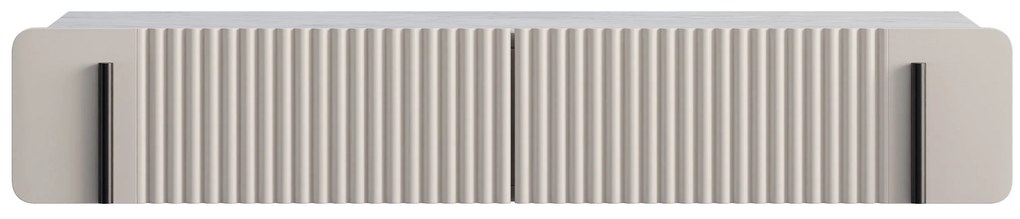 Masă de machiaj suspendată cu sertare Malmi 100 cm - cașmir / crema bianca / negru