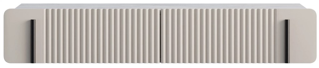 Masuta de toaleta suspendata Malmi 100 cm cu sertare - cashmir / crema bianca / negru