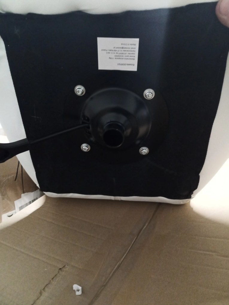 REDUCERE Scaun de birou alb-gri AVOLA din piele ecologica Calitatea a II-a