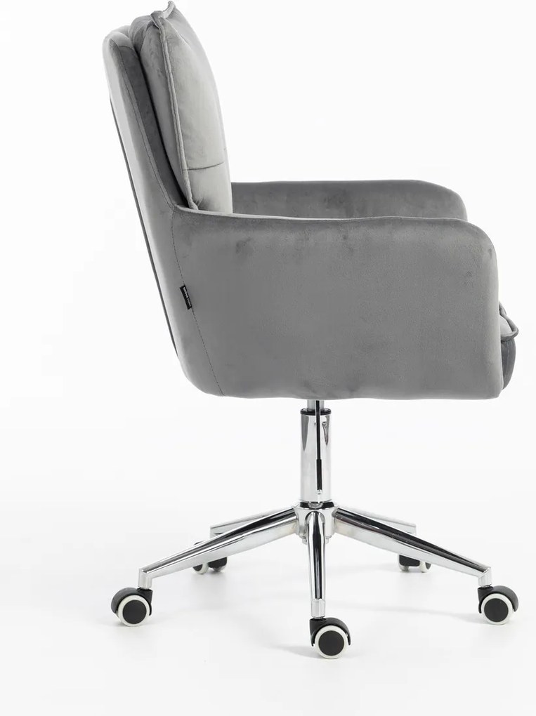 HR250K Scaun Catifea Grafit Bază Cromata