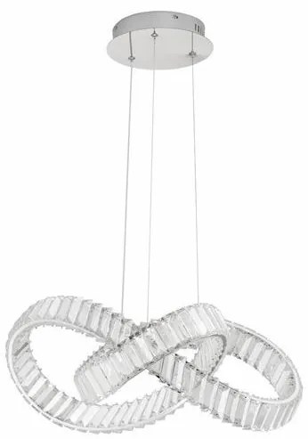 Pendul LED dimabil, cristal design elegant CONCETO crom