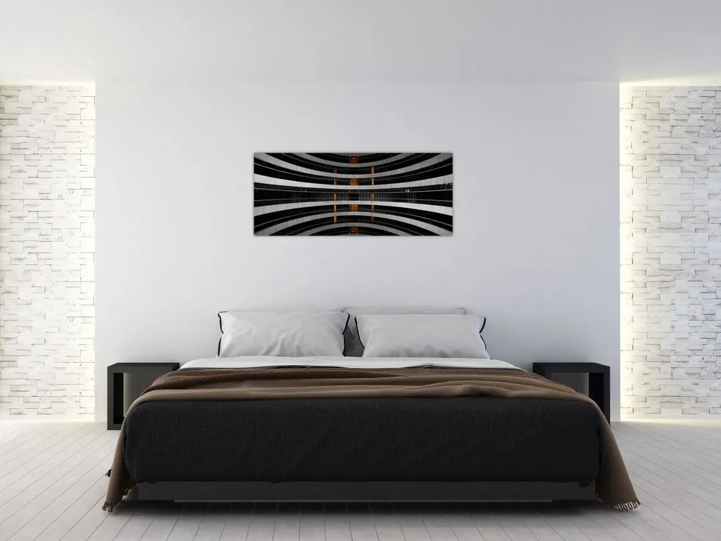Tablou abstract - clădire (120x50 cm)