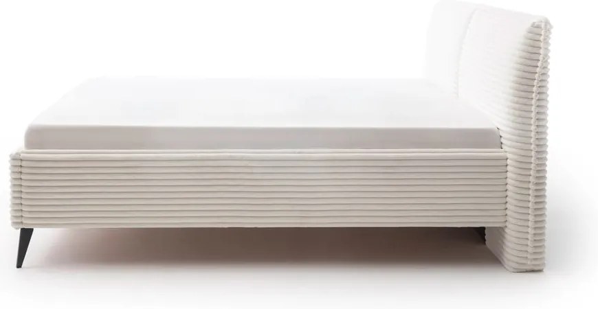 Pat matrimonial bej tapițat fără somieră 160x200 cm Matera – Meise Möbel