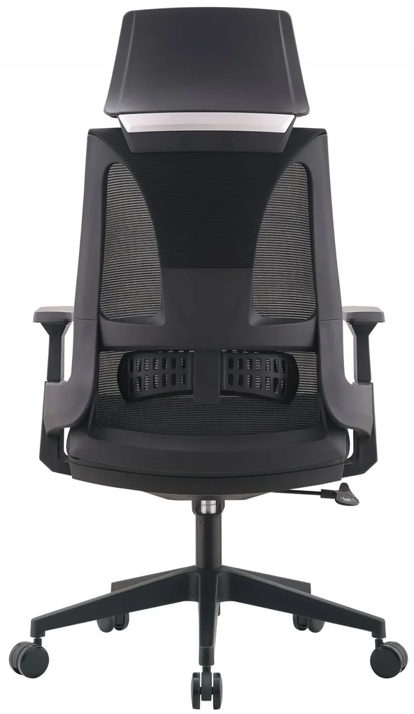 RESIGILAT- Scaun ergonomic Walker 3285, spătar mesh, sezut piele ecologica, Negru