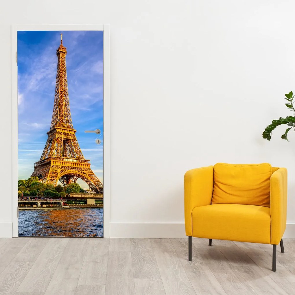 Fototapet pentru ușă - Tturnul Eiffel (95x205cm)