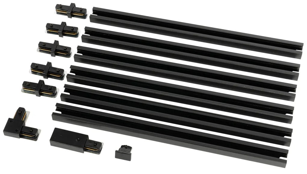 Sistem de șine modern negru monofazat 300cm - Iconic