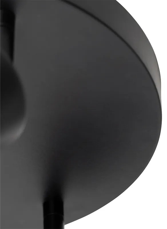 Plafoniera moderna neagra ajustabila rotunda cu 3 lumini - Java
