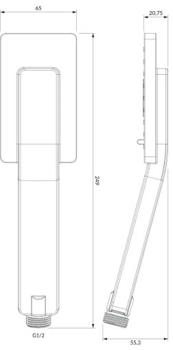 OMNIRES JIMJIM-RCR - Duș de mână JIMJIM crom lucios