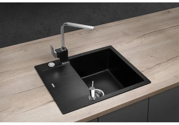 Concept DG05C45BC - Chiuvetă de bucătărie CUBIS 50x62 cm din granit, negru