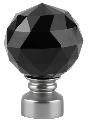 Egysoros csavart karnis Cristal noir 25/19, Matt Krom - 200 cm