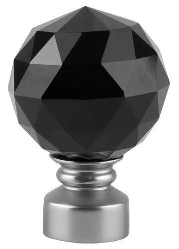 Egysoros csavart karnis Cristal noir 25/19, Matt Krom - 240 cm