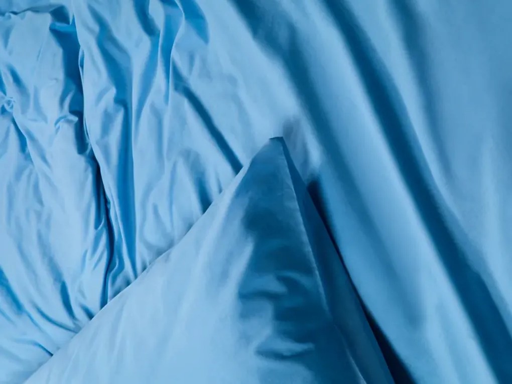 Lenjerie de pat din bumbac CALMORA albastru deschis Dimensiune lenjerie de pat: 2 buc 70 x 90 cm | 160 x 220 cm